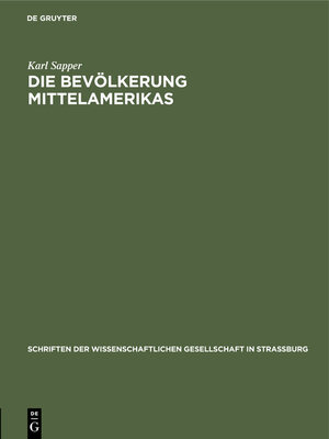 cover image of Die Bevölkerung Mittelamerikas